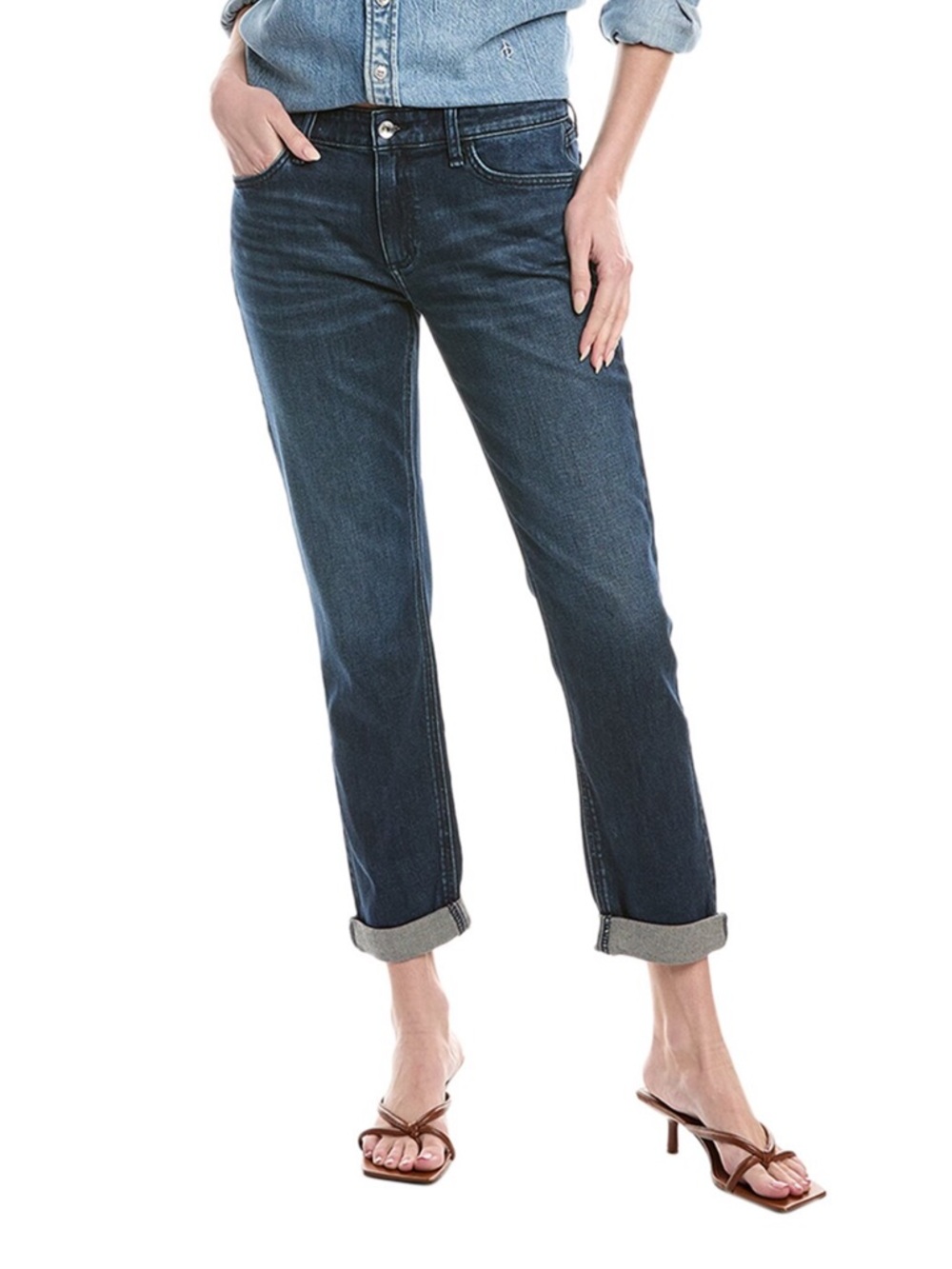 Rag & Bone Dylan Low-Rise slim boyfriend Jeans in Bogart